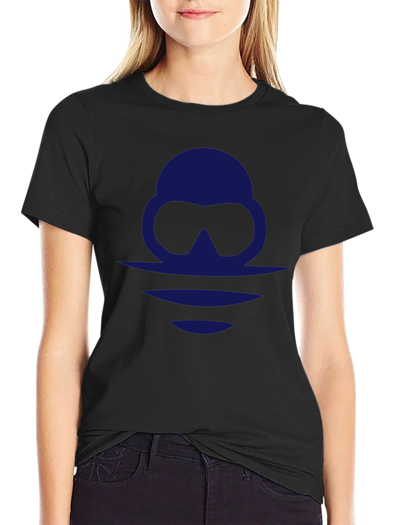 Diver Silhouette Graphic Tee - Black Casual Shirt