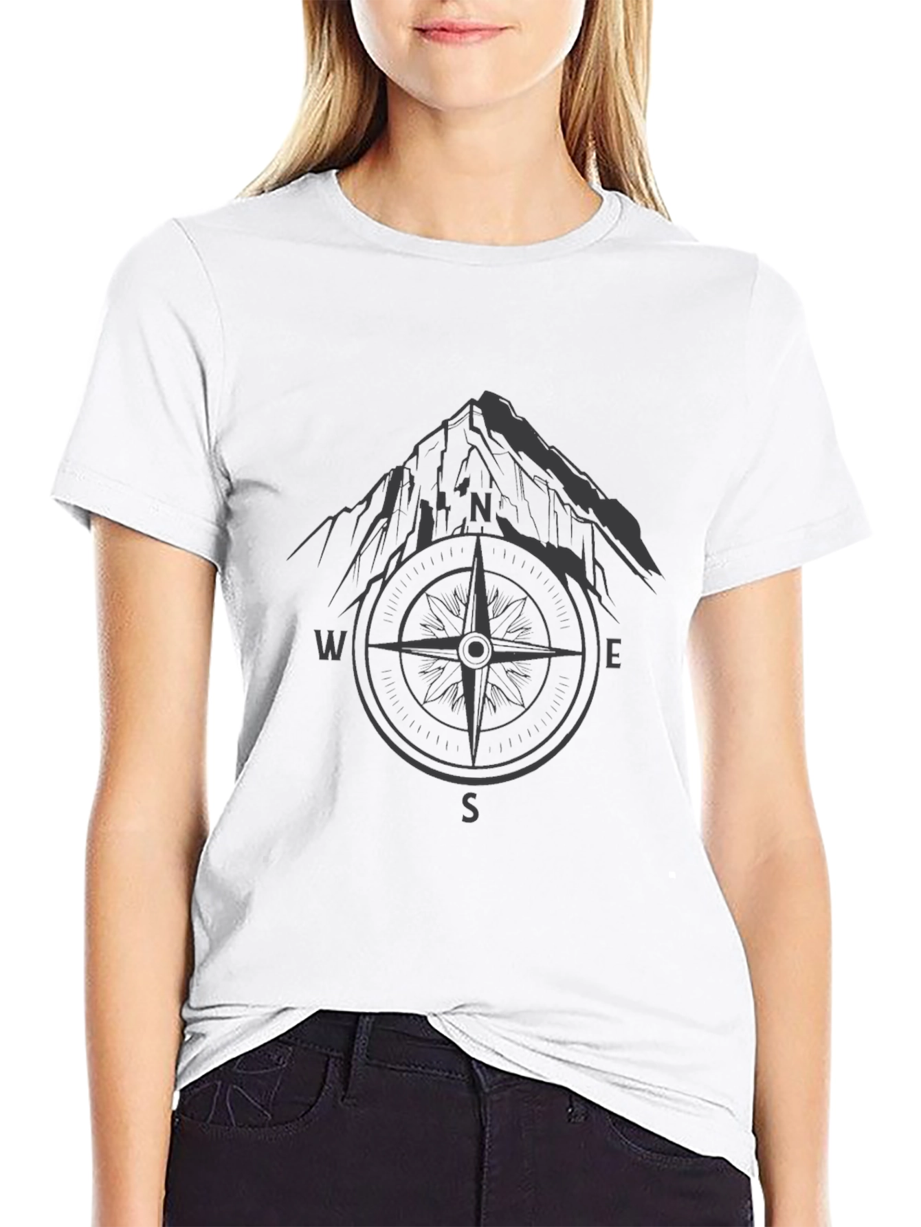 Mountain Compass Graphic Tee - Adventure Awaits!