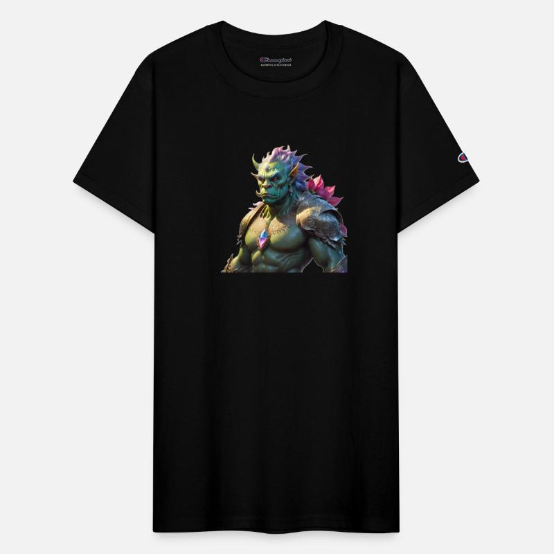 Rainbow colored orc male