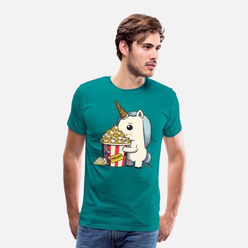 Rainbow Unicorn eating Butter Popcorn