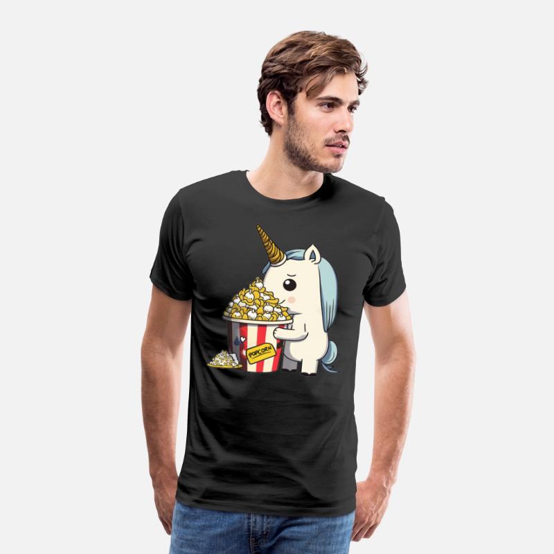 Rainbow Unicorn eating Butter Popcorn