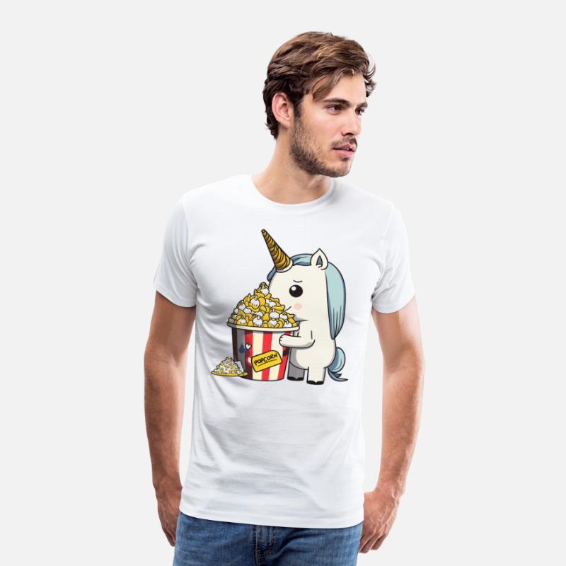 Rainbow Unicorn eating Butter Popcorn