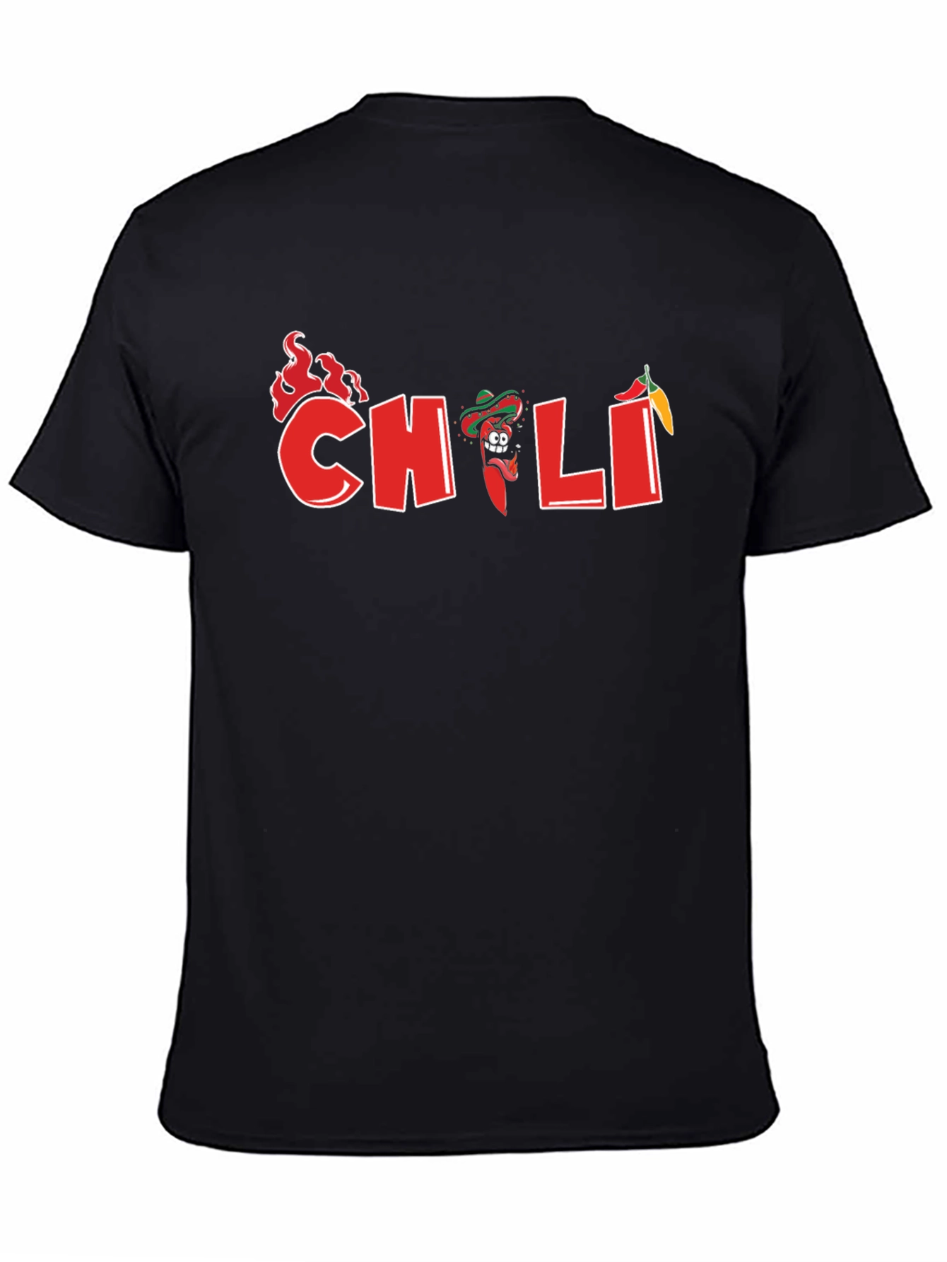 Spicy Chili Graphic T-Shirt - Black Cotton Tee