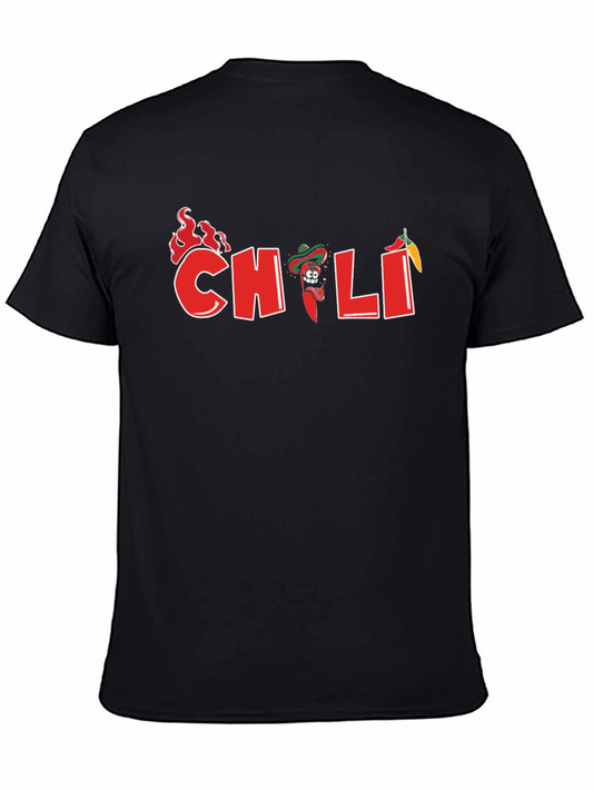 Spicy Chili Graphic T-Shirt - Black Cotton Tee
