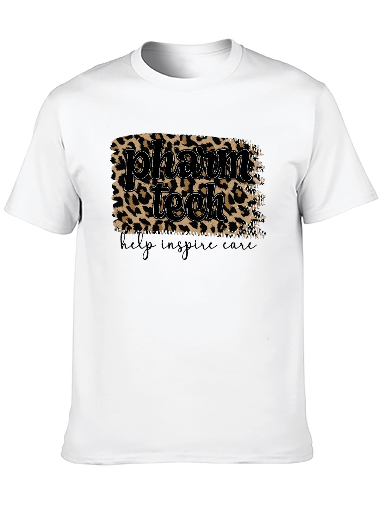 Pharm Tech Leopard Print T-Shirt - Help Inspire Care