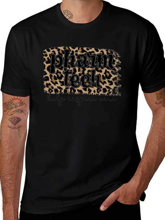 Pharm Tech Leopard Print T-Shirt - Help Inspire Care