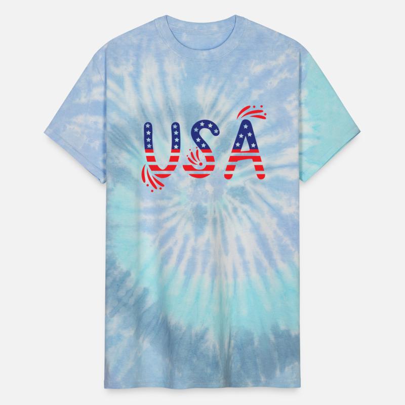 Red& Blue USA Illustration 4th July t-shirt design