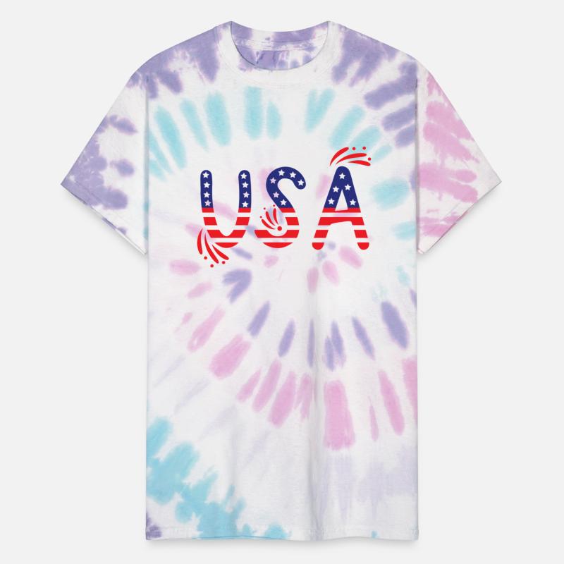 Red& Blue USA Illustration 4th July t-shirt design