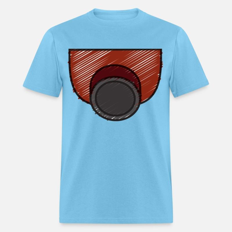 Red nuclear gas mask with filter