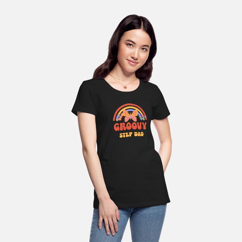 Retro Groovy Step Dad Hippie Family Matching