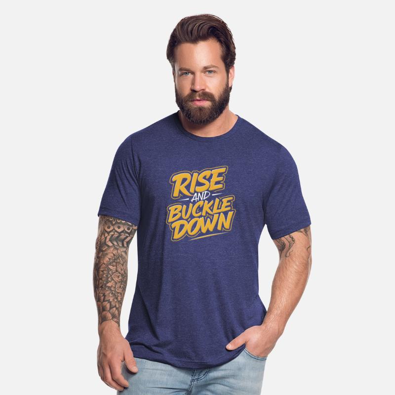 retro rise and buckle down Motivational Graphic
