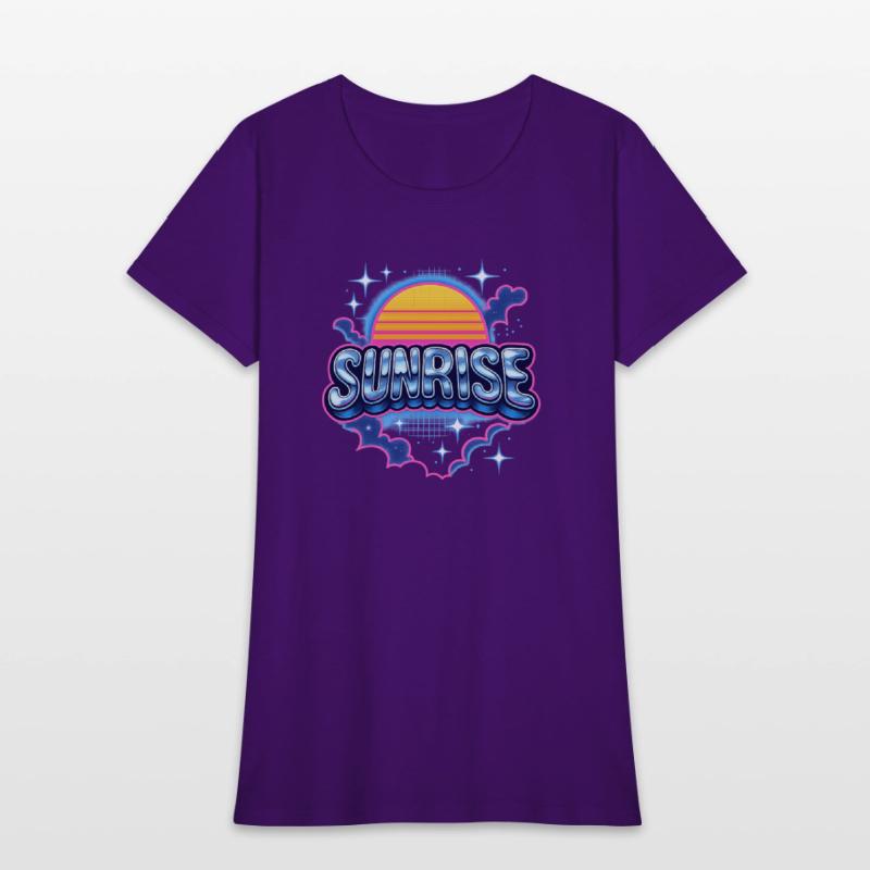 Retro Sunrise Neon Design