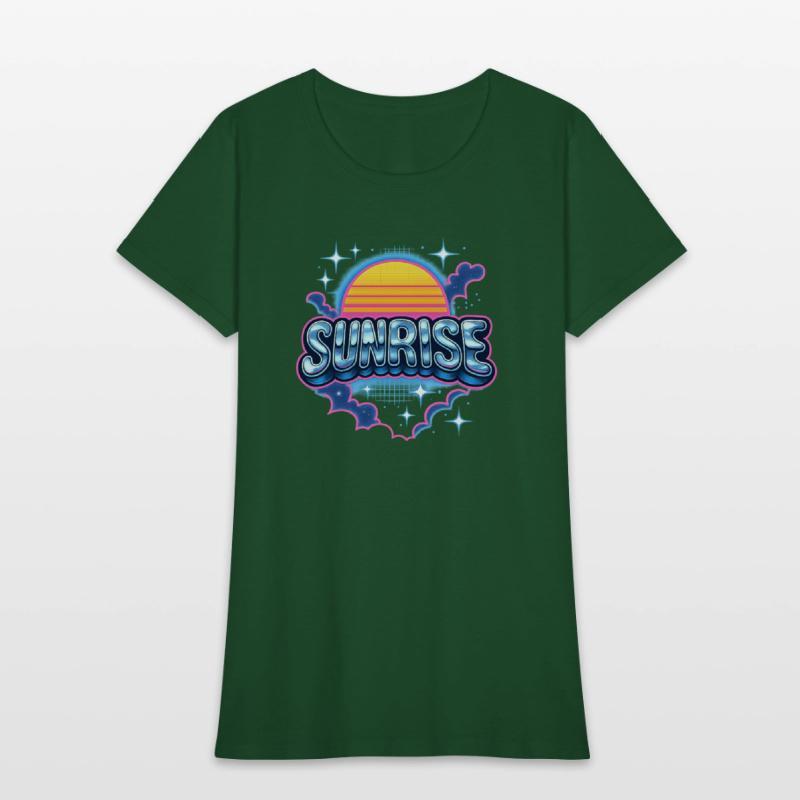 Retro Sunrise Neon Design