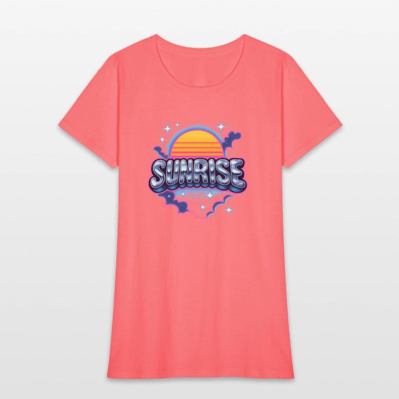 Retro Sunrise Neon Design