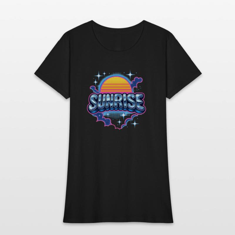 Retro Sunrise Neon Design