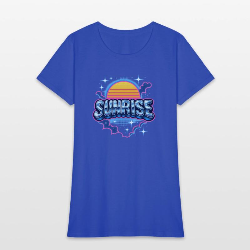 Retro Sunrise Neon Design