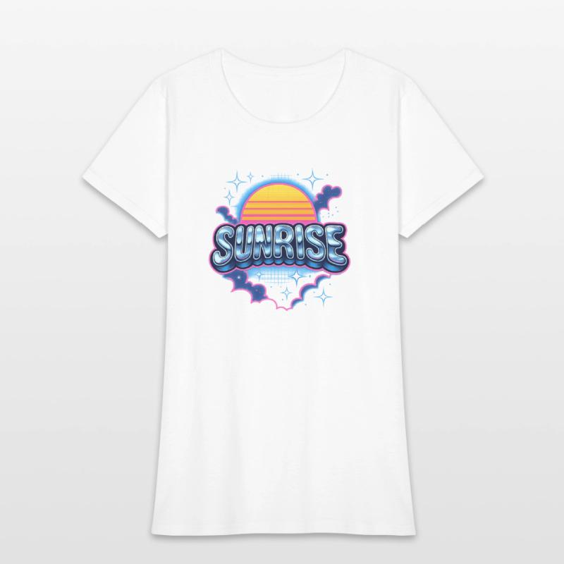 Retro Sunrise Neon Design