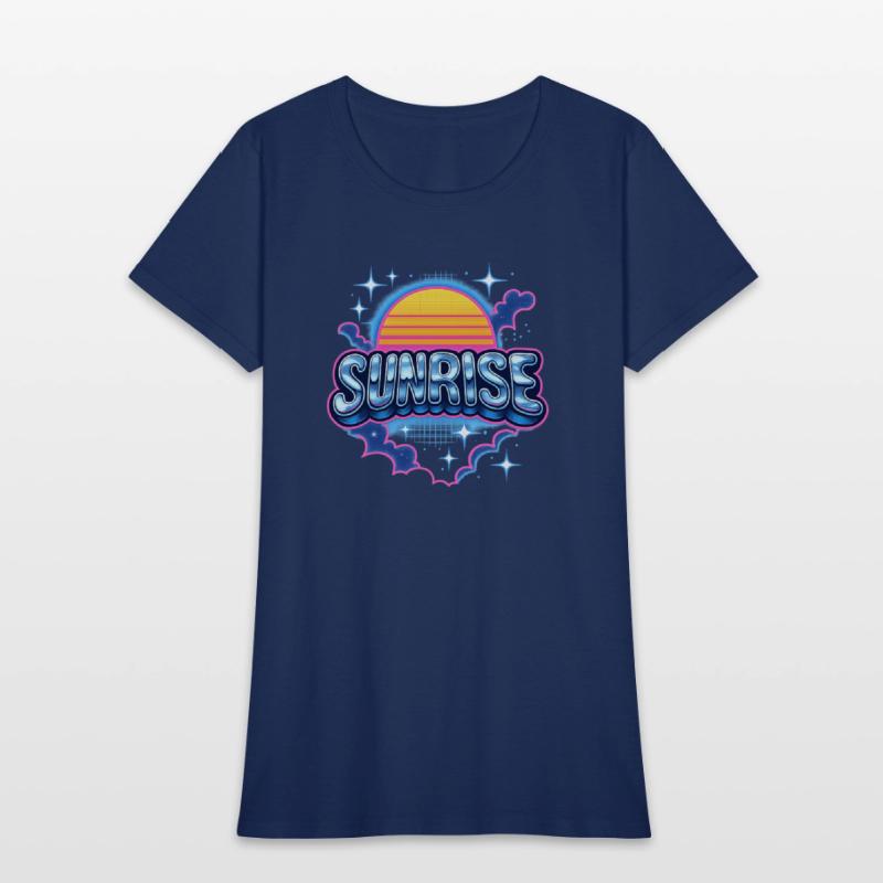Retro Sunrise Neon Design