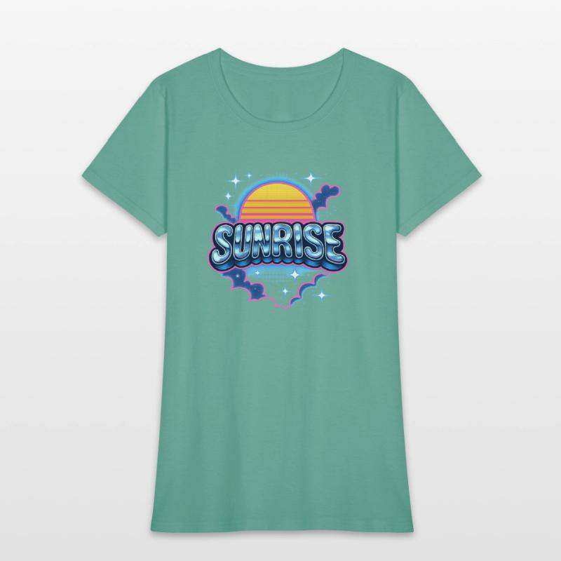 Retro Sunrise Neon Design