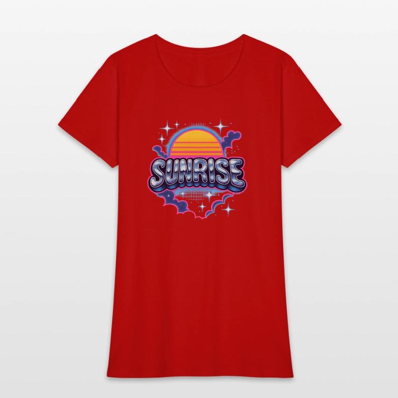 Retro Sunrise Neon Design