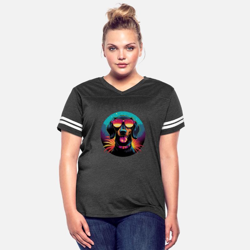 Retro Wave Dachshound Dog Shirt