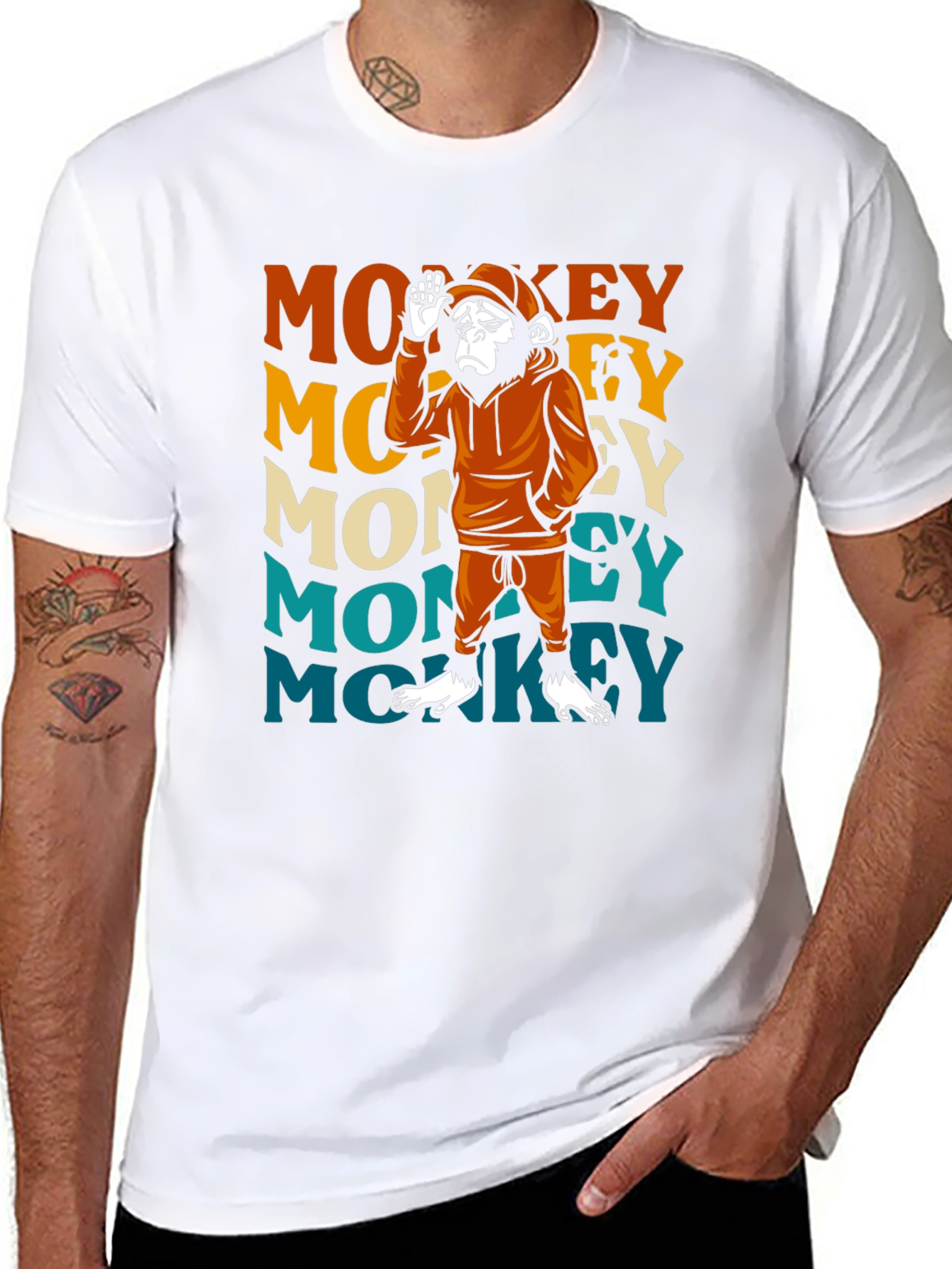 Retro Monkey Graphic T-Shirt