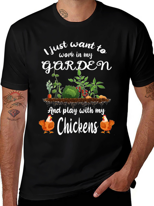 Gardening & Chicken Lover Graphic Tee