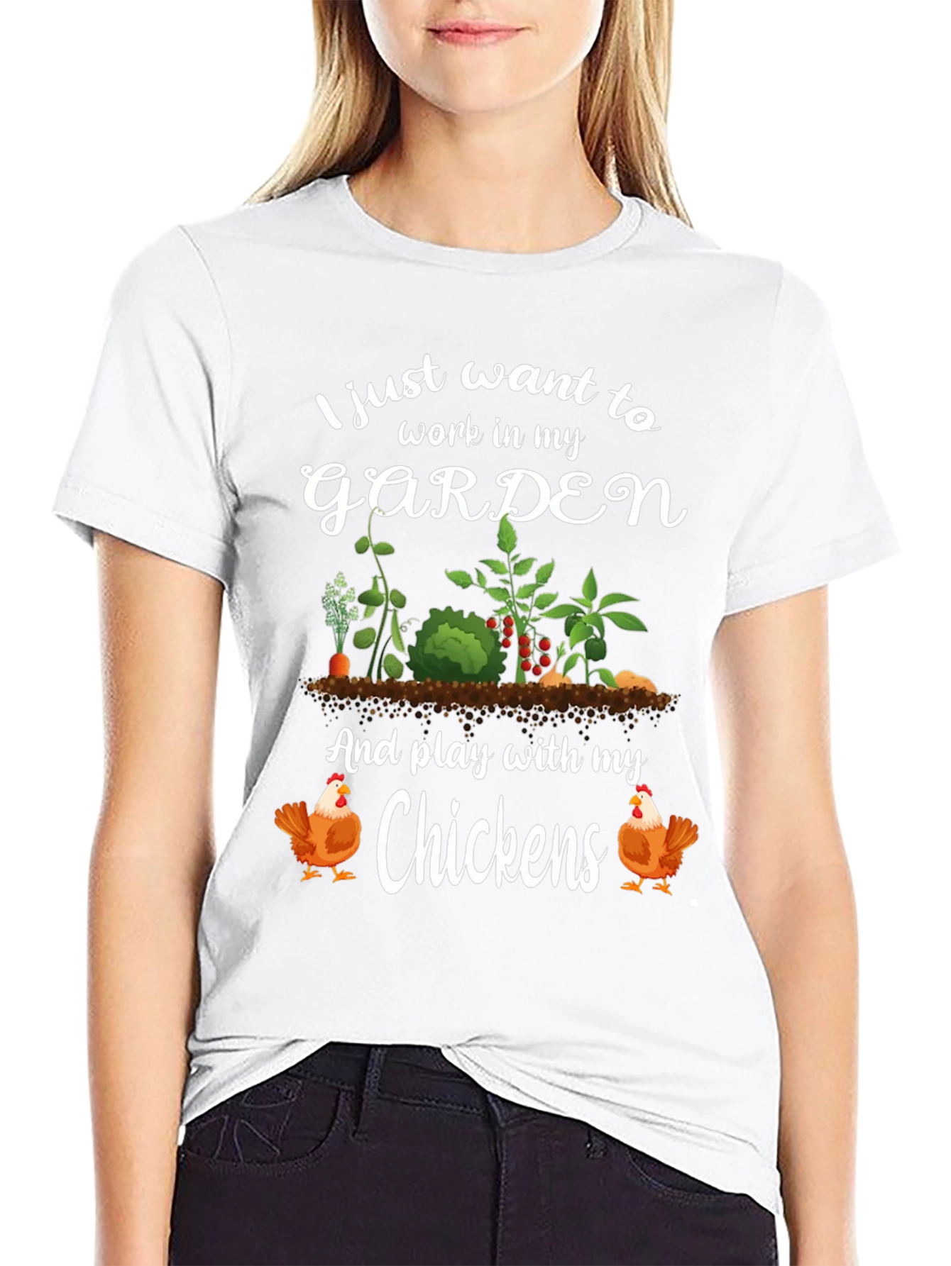 Gardening & Chicken Lover Graphic Tee