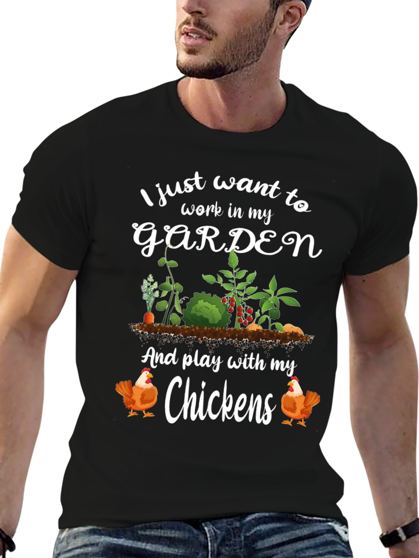 Gardening & Chicken Lover Graphic Tee