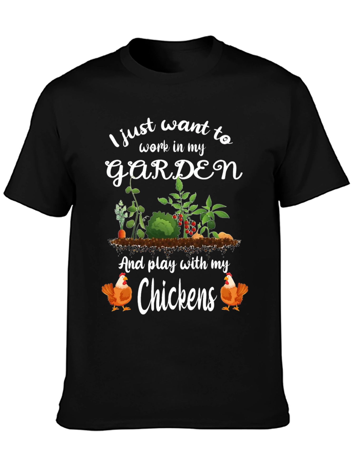 Gardening & Chicken Lover Graphic Tee