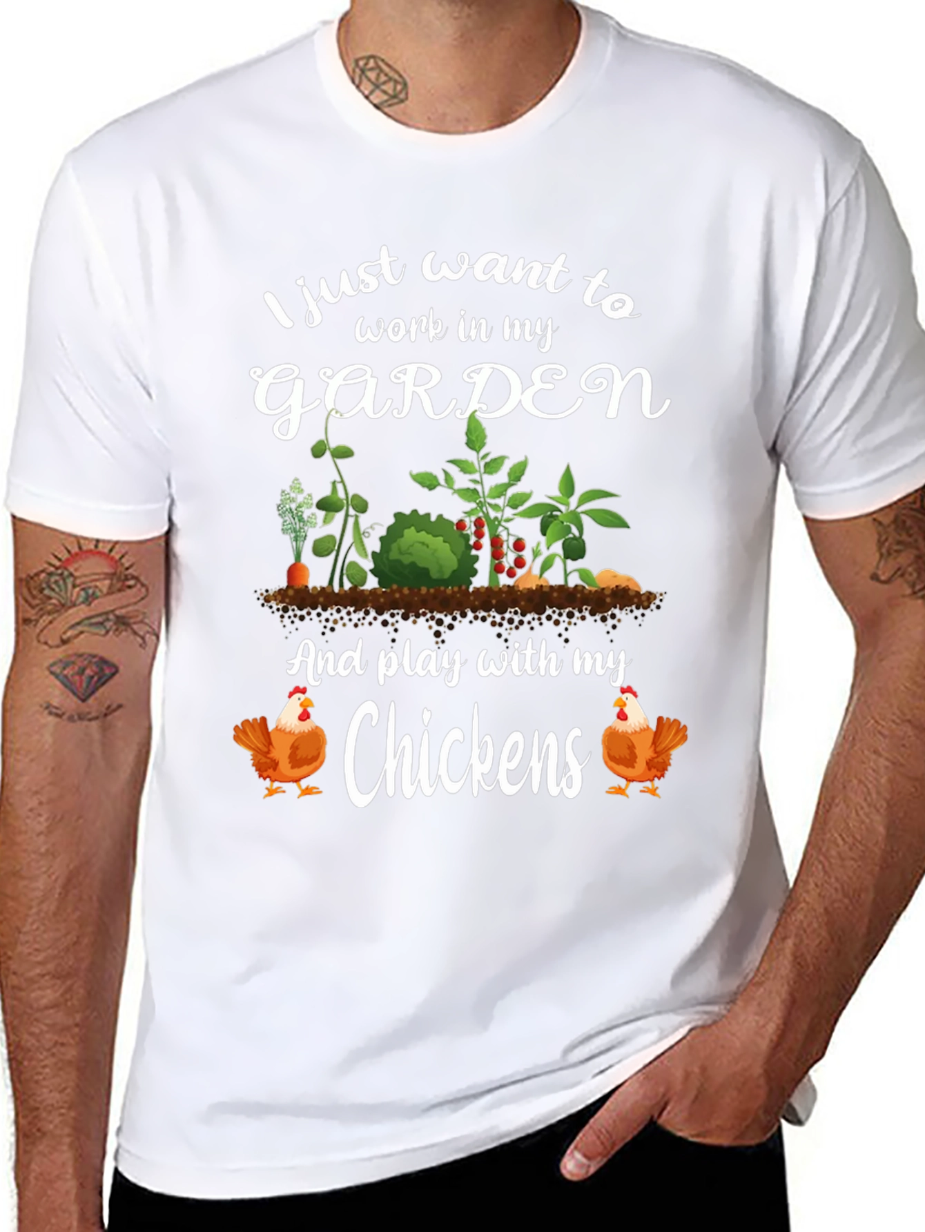 Gardening & Chicken Lover Graphic Tee
