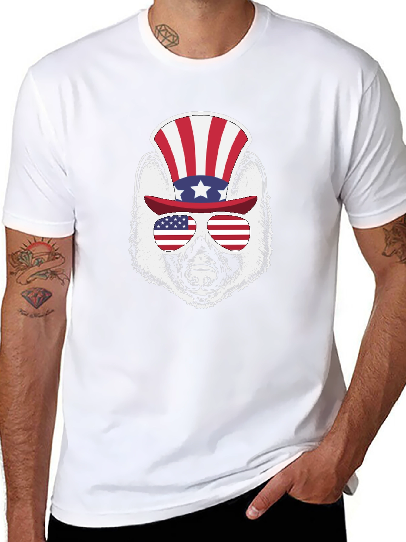 Patriotic Raccoon Graphic Tee