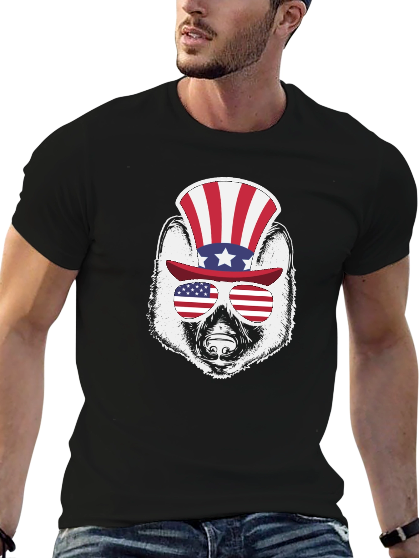 Patriotic Raccoon Graphic Tee