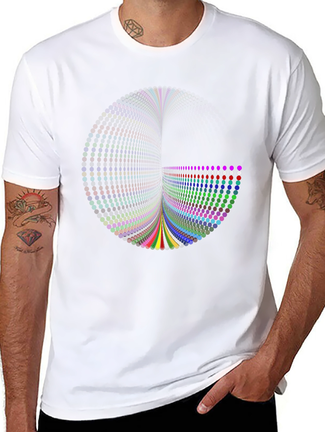 Abstract Dot Matrix T-Shirt - Bold Graphic Tee