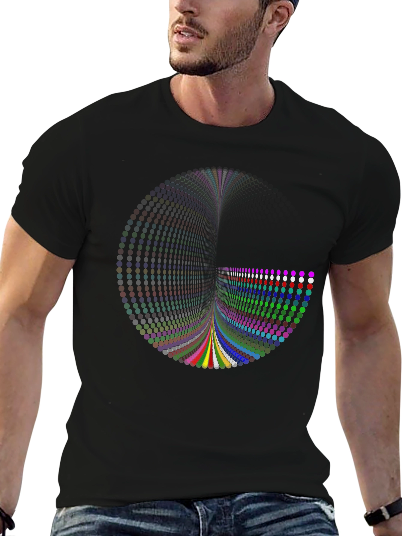 Abstract Dot Matrix T-Shirt - Bold Graphic Tee