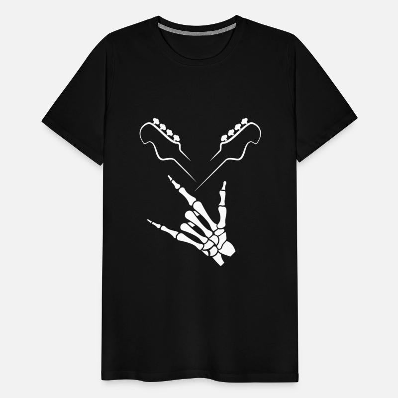 Rocker Skeleton Hand Rock On Rock Star Guitar