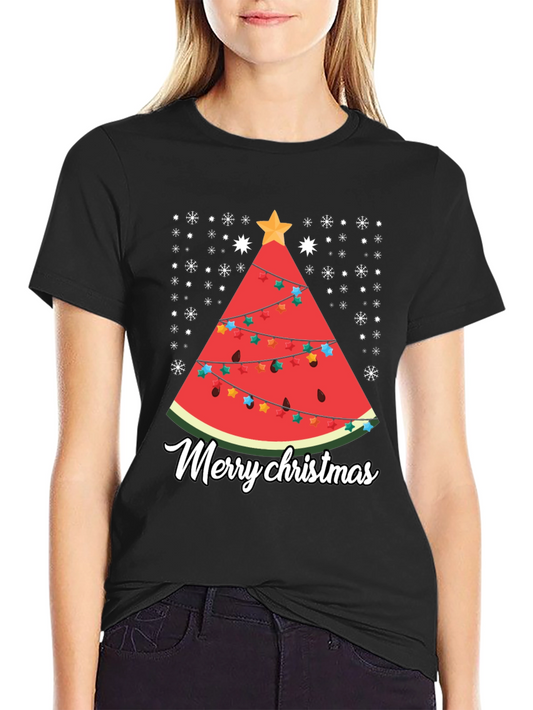 Merry Christmas Watermelon Tree T-Shirt