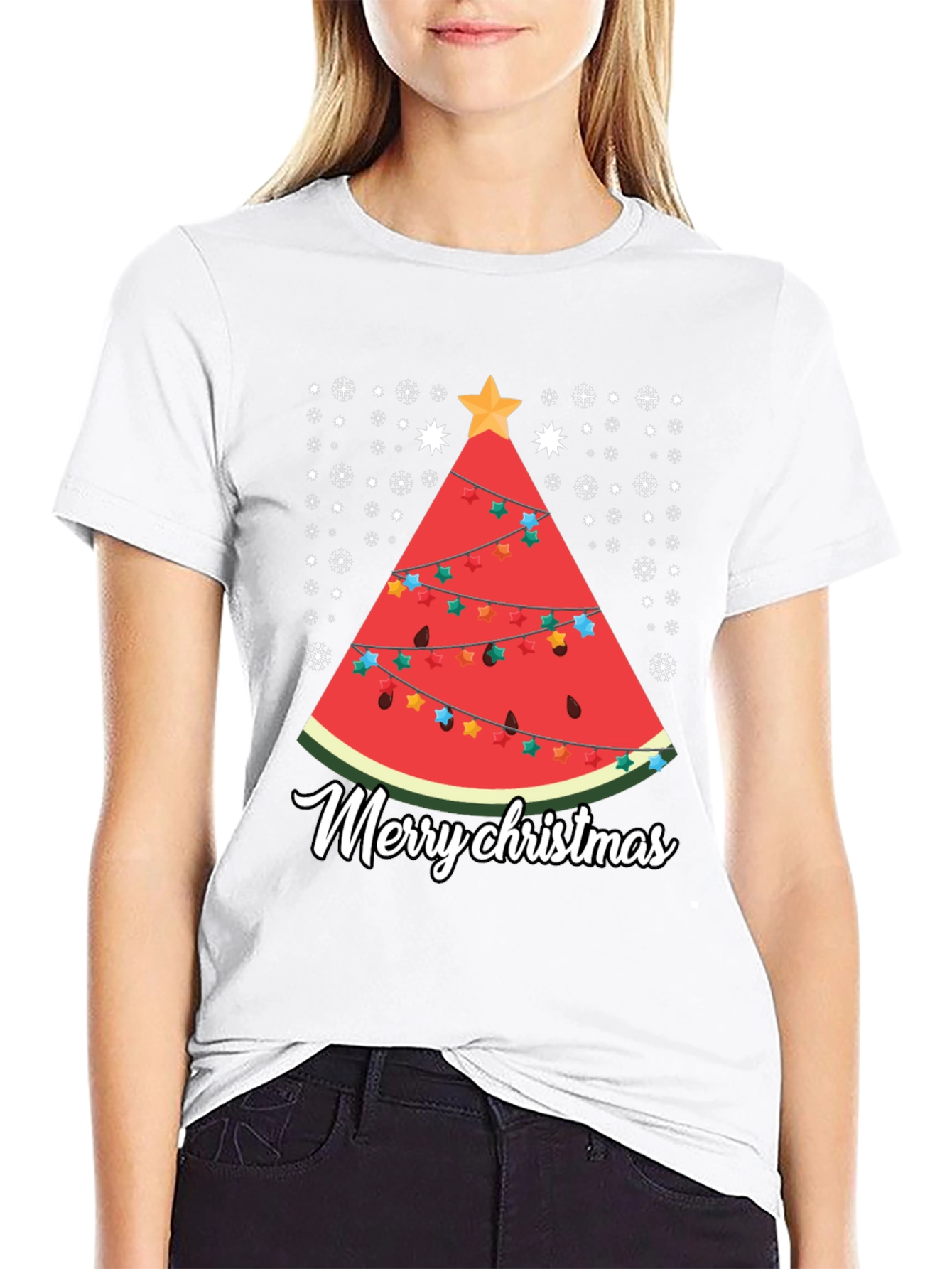 Merry Christmas Watermelon Tree T-Shirt