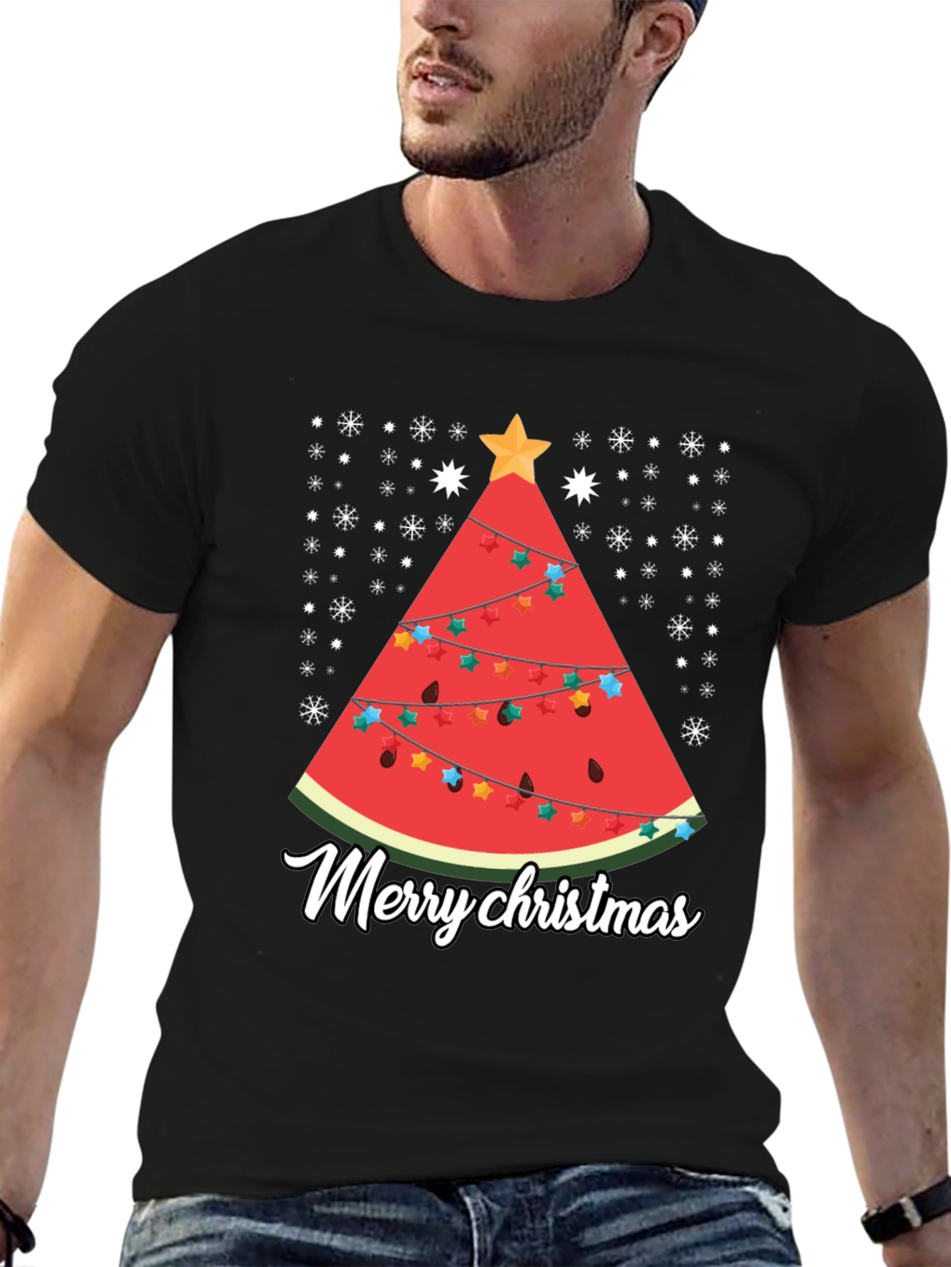 Merry Christmas Watermelon Tree T-Shirt