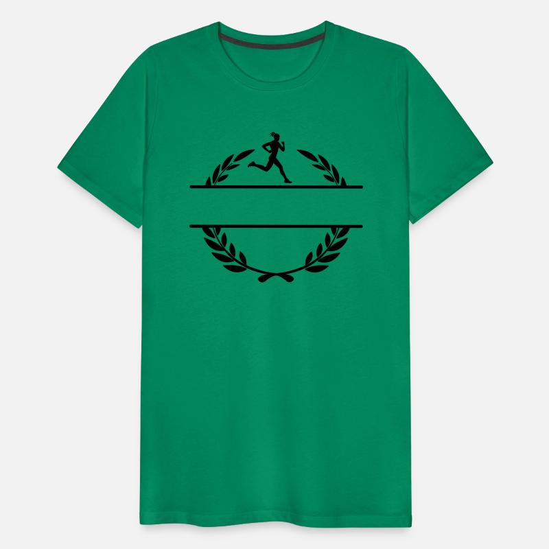 Runner woman in laurel wreath