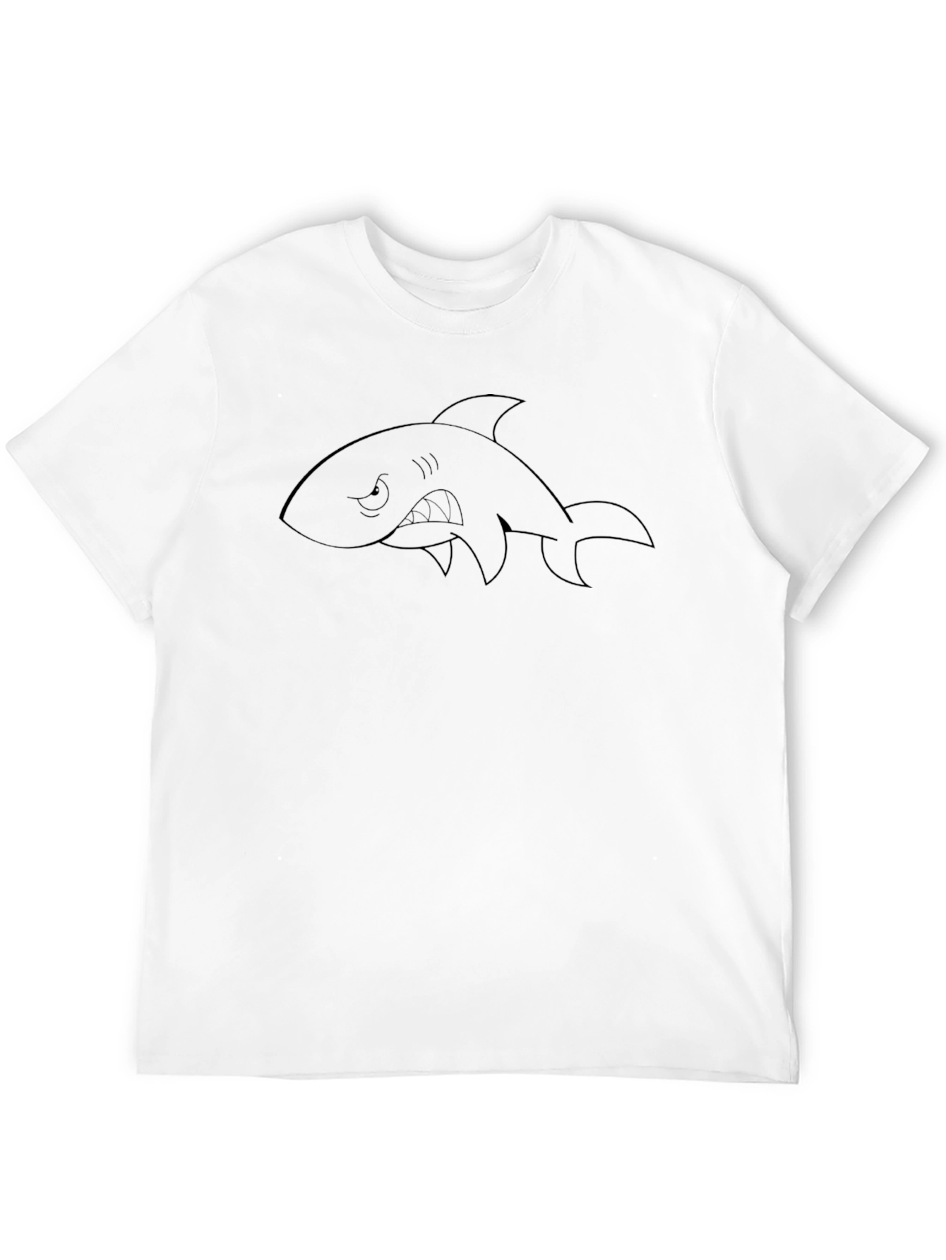 Mens Black Shark Graphic Tee