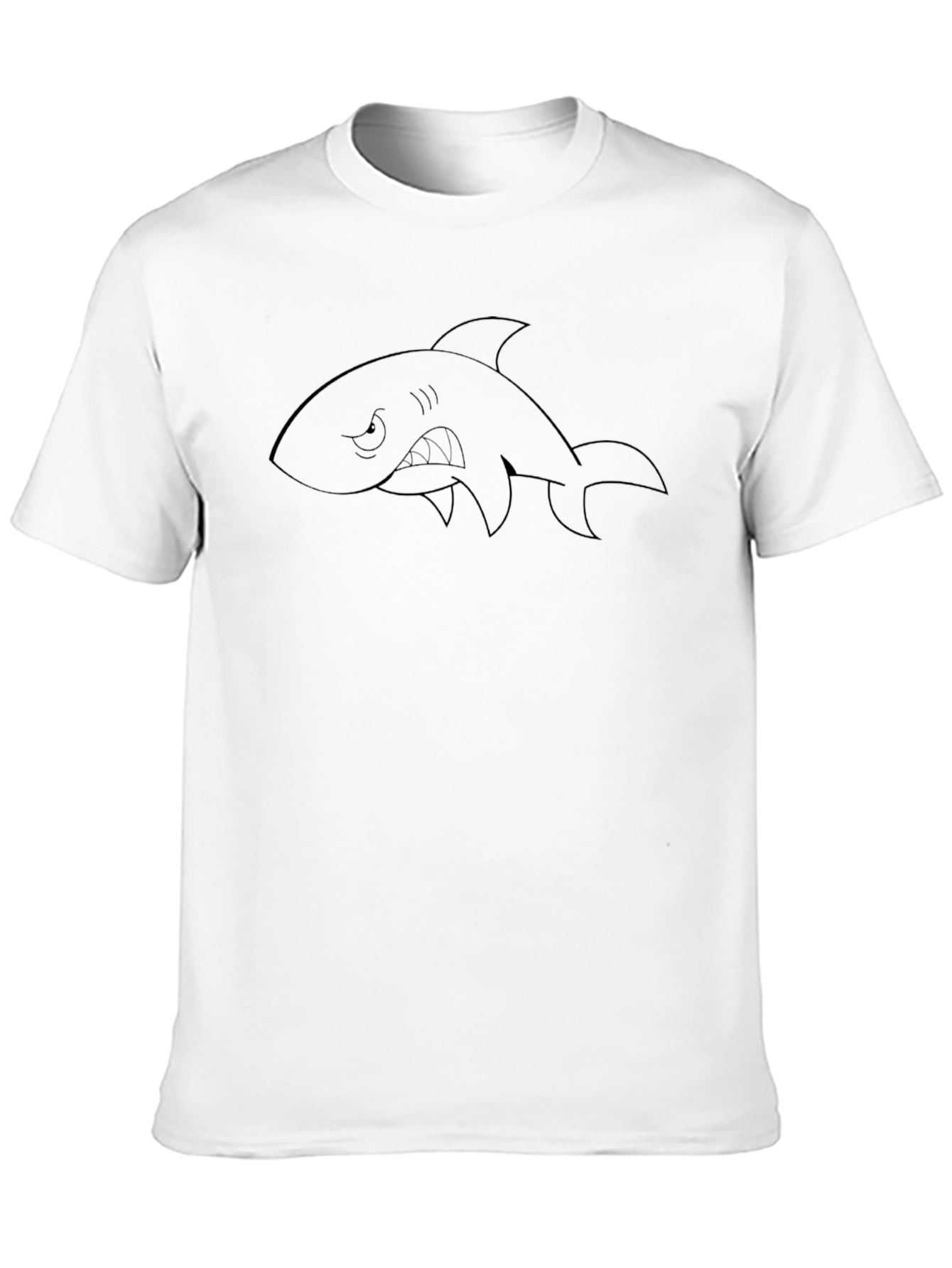 Mens Black Shark Graphic Tee
