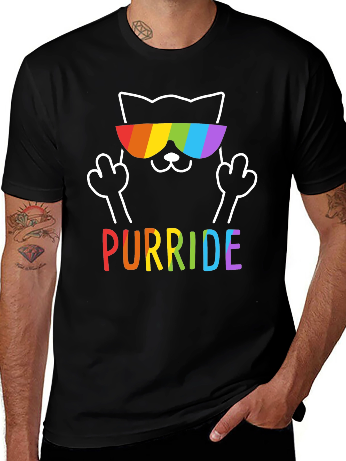 Purride Cat Rainbow T-Shirt