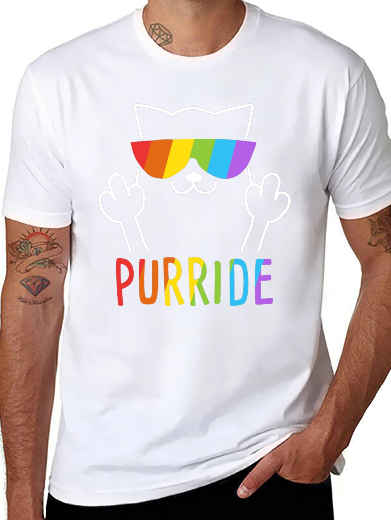 Purride Cat Rainbow T-Shirt