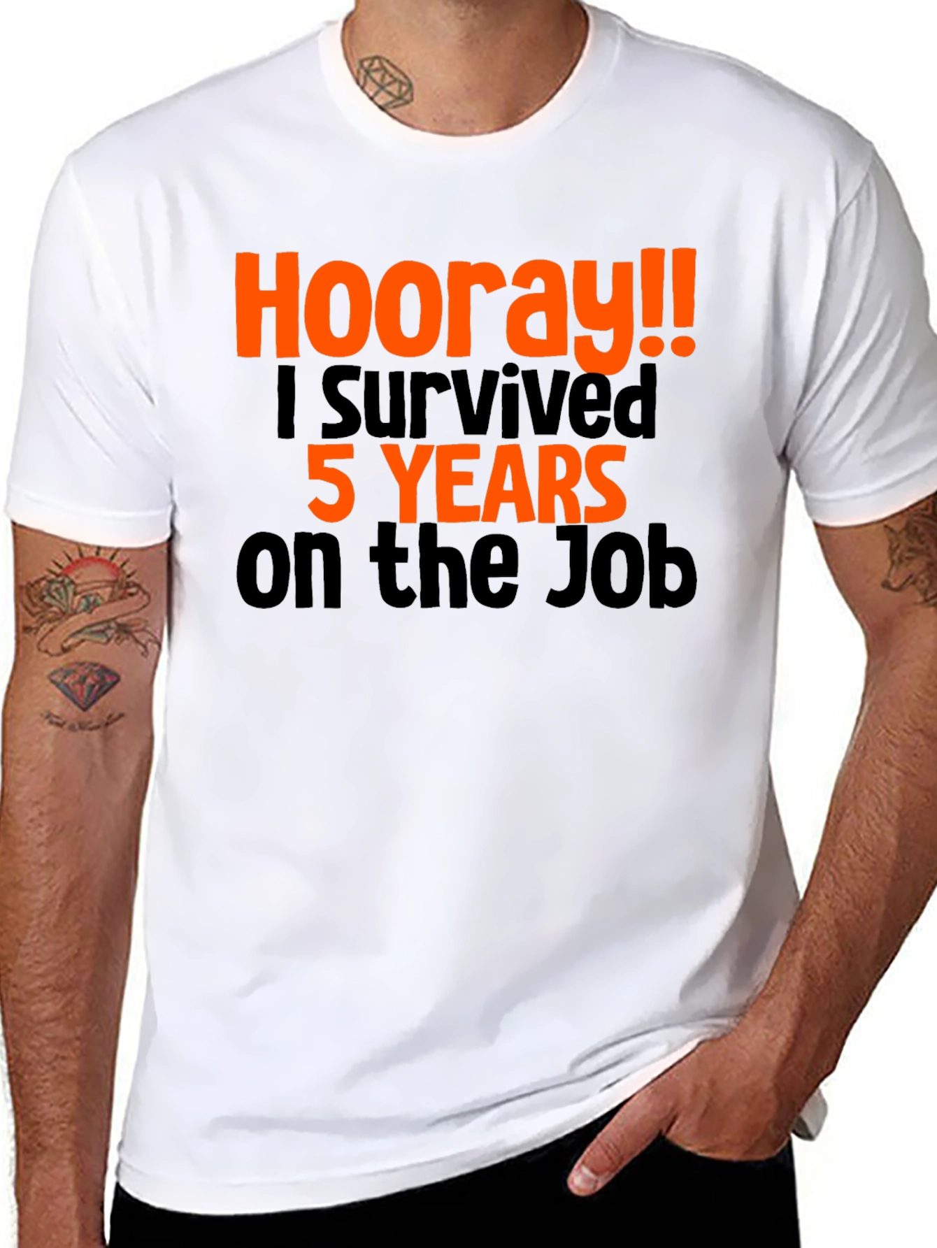Hooray 5 Years On The Job T-Shirt
