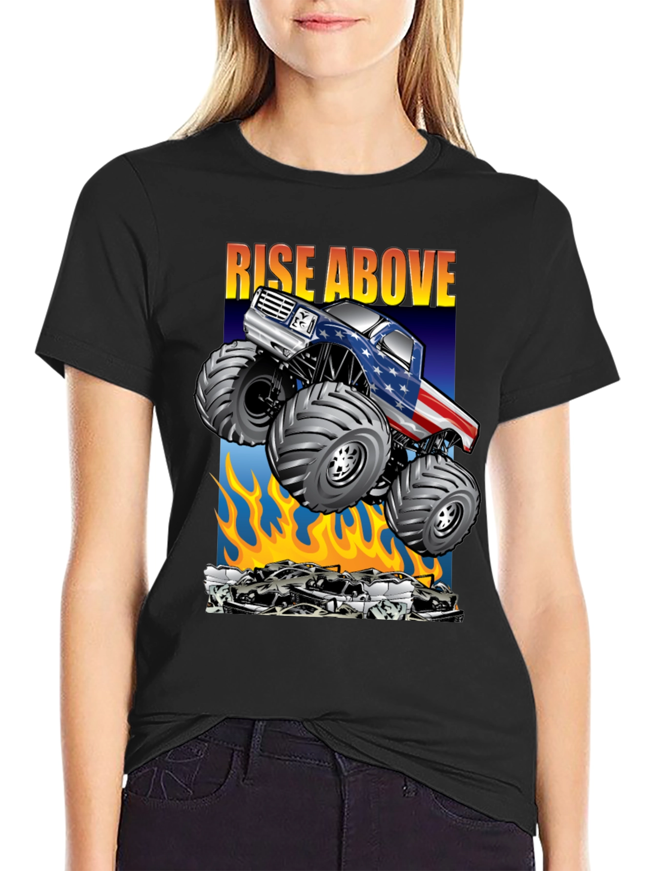 Rise Above Monster Truck Graphic Tee