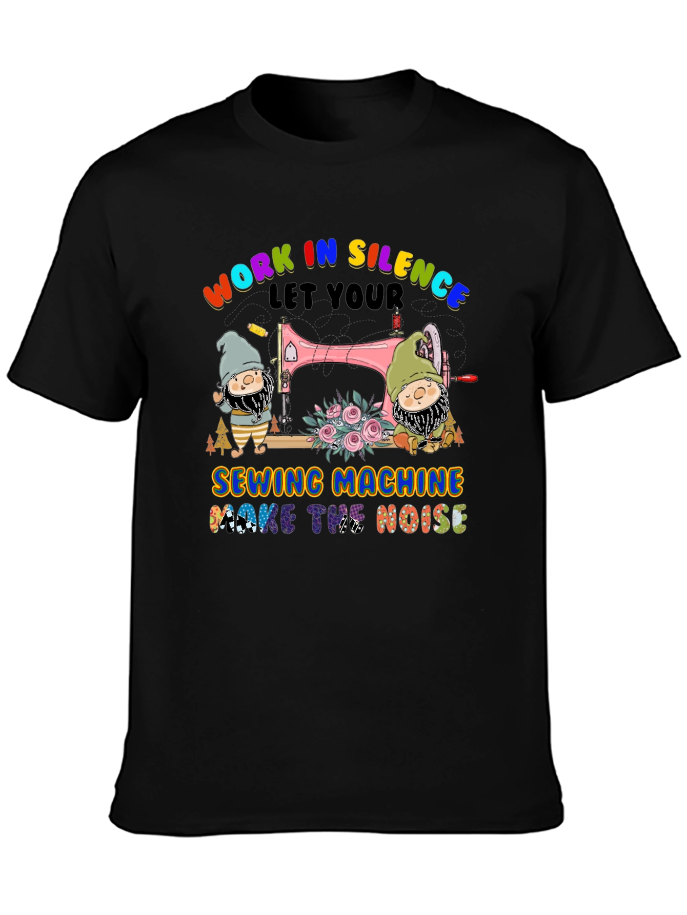 Work in Silence Sewing Machine T-Shirt