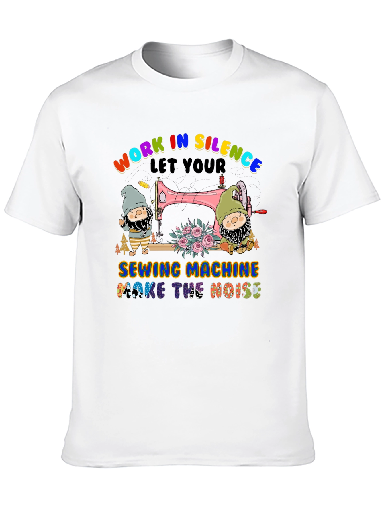 Work in Silence Sewing Machine T-Shirt