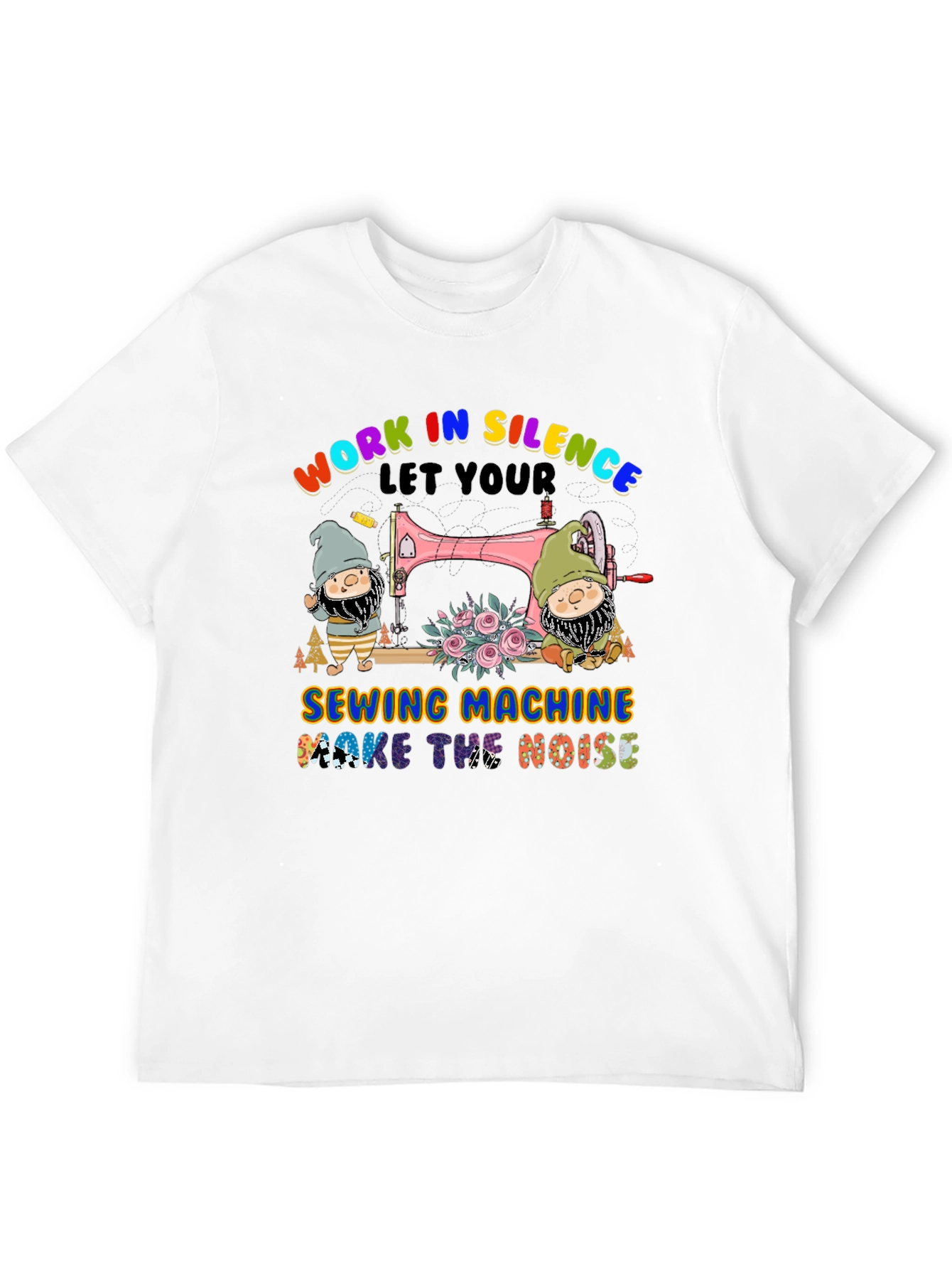 Work in Silence Sewing Machine T-Shirt