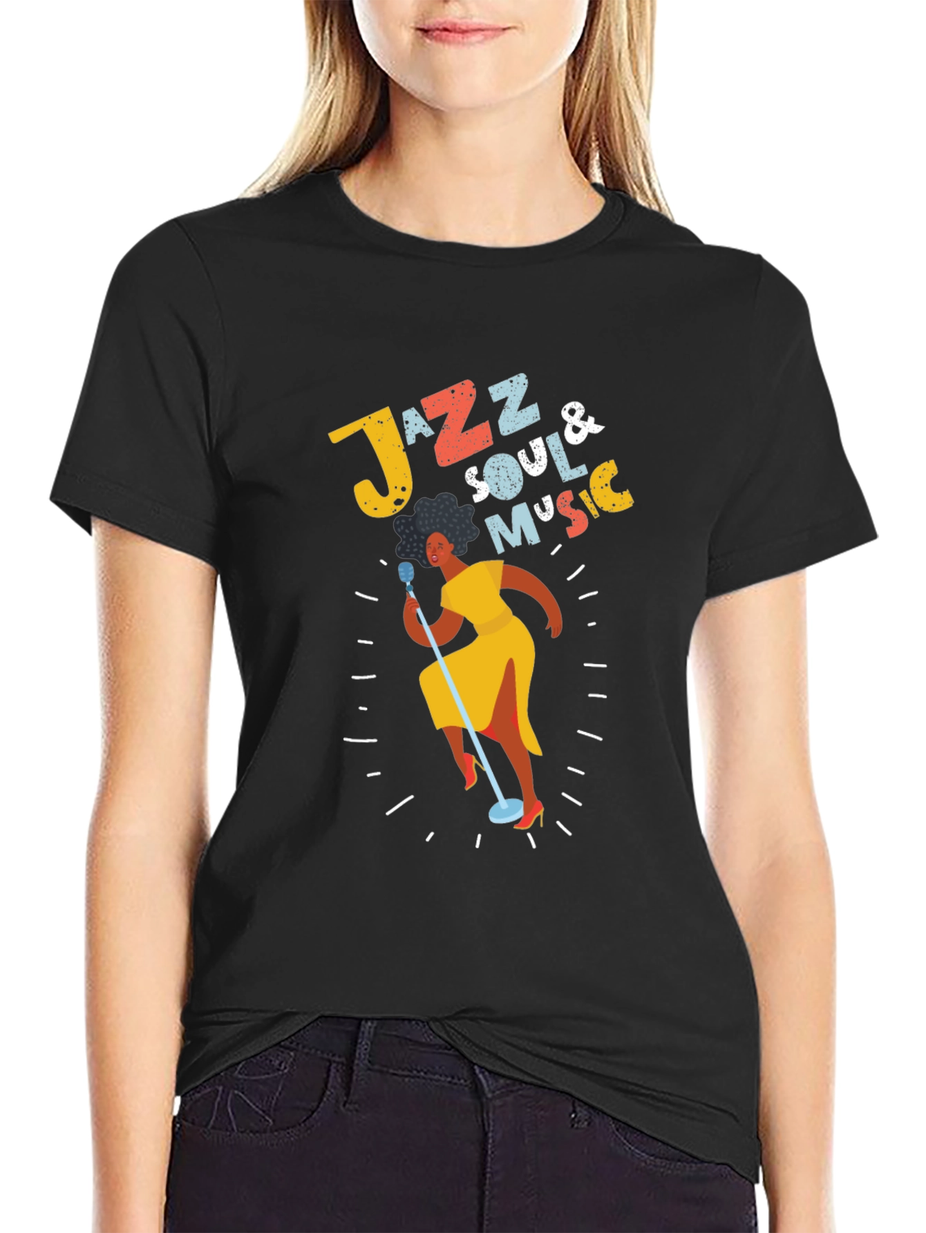 Jazz Soul Music T-Shirt - Retro Singer Tee